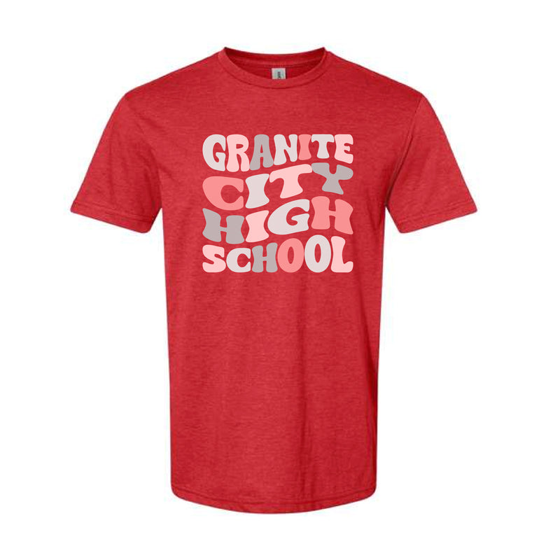 The Granite City Wavy | Red Mist Tee