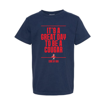 The Great Day To Be A Cougar | Youth True Navy Tee
