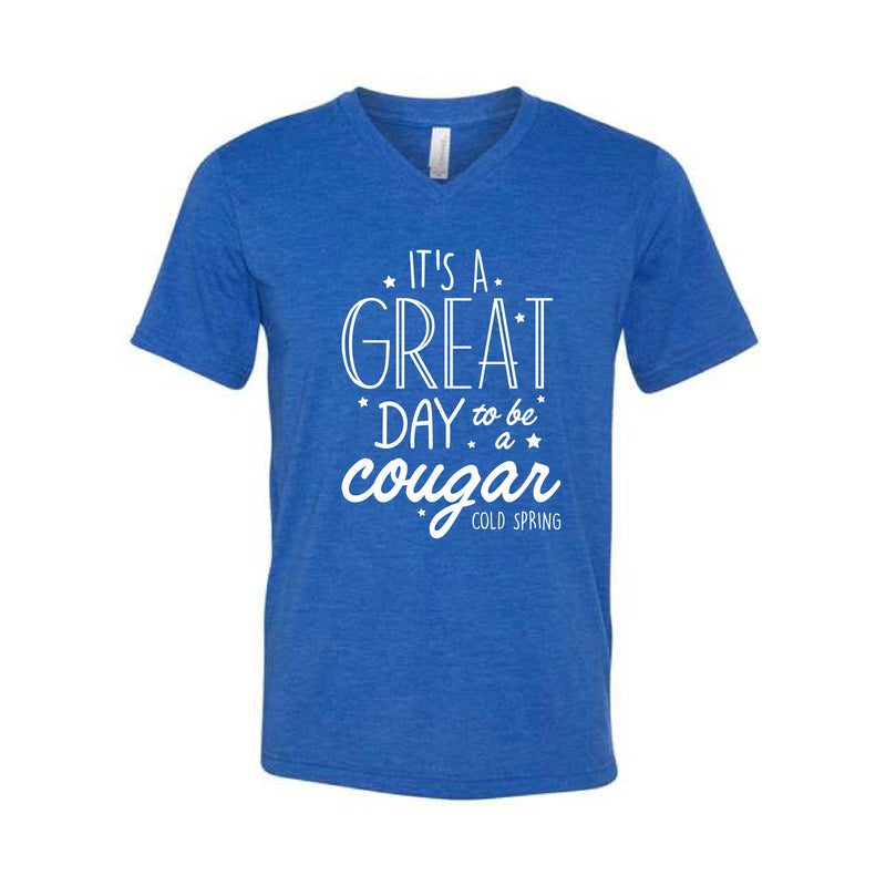 The Great Day | True Royal Triblend V-Neck Tee