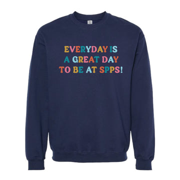 The Great Day at SPPS | Adult Navy Crewneck Sweatshirt