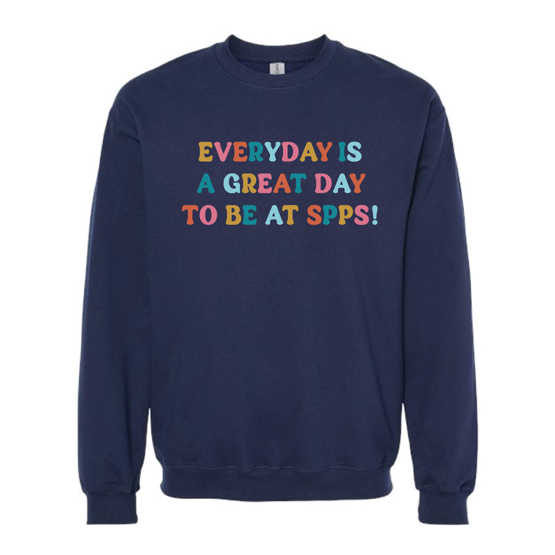 The Great Day at SPPS | Adult Navy Crewneck Sweatshirt