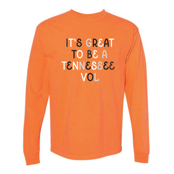 The Great to be a Tennessee Vol Multi | Burnt Orange Long Sleeve