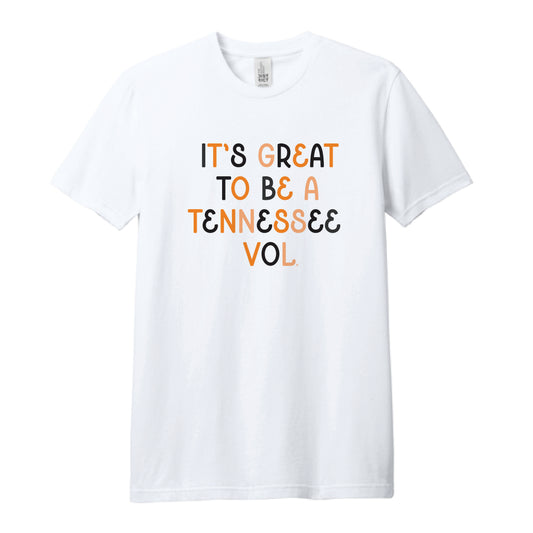 The Great to be a Tennessee Vol Multi | White Tee