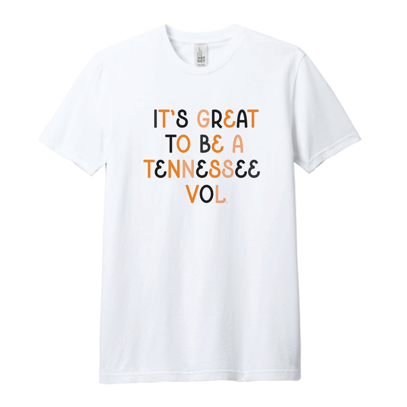 The Great to be a Tennessee Vol Multi | White Tee
