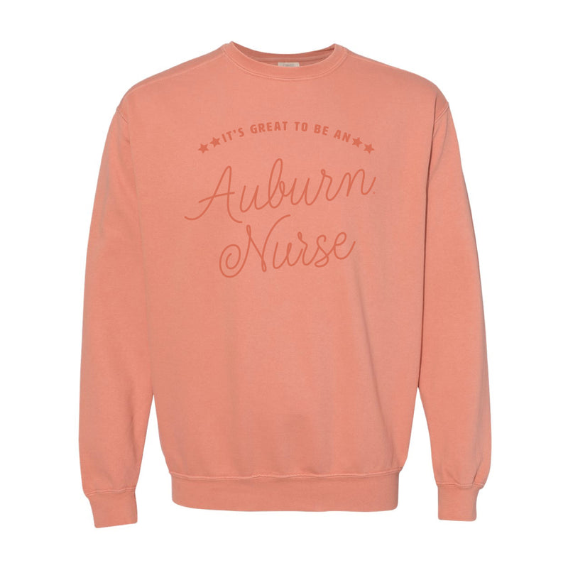 The Great to Be an Auburn Nurse | Terracotta Sweatshirt