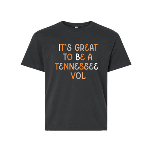 The Great to be a Tennessee Vol Multi | Youth Dark Grey Tee
