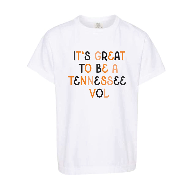 The Great to be a Tennessee Vol Multi | Youth White Tee