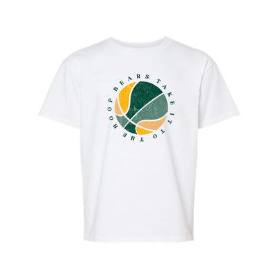 The Green & Gold Basketball | White Youth Tee