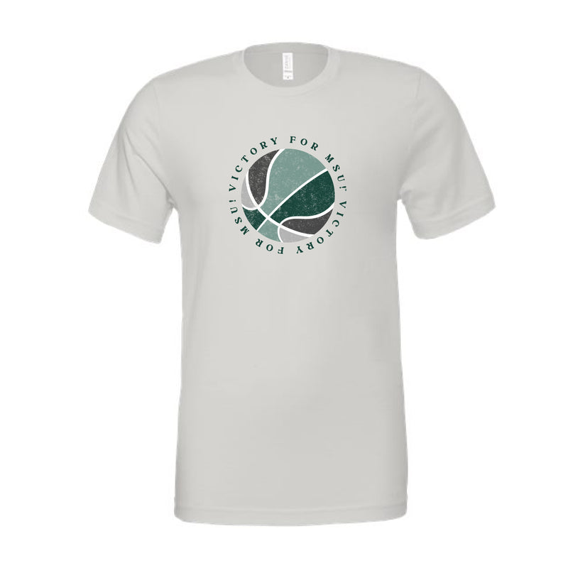 The Green & White Basketball | Silver Tee