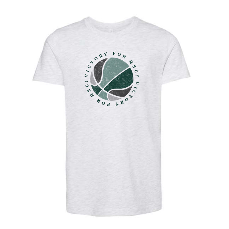 The Green & White Basketball | Youth Ash Tee