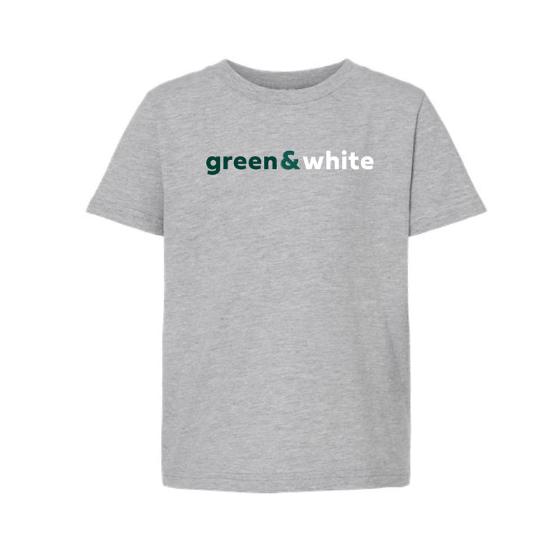 The Green & White | Youth Heather Grey Tee