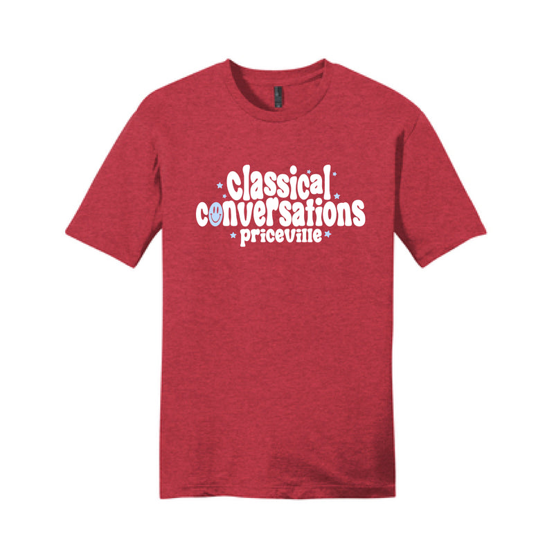 The Groovy Classical Conversations | Heathered Red Tee