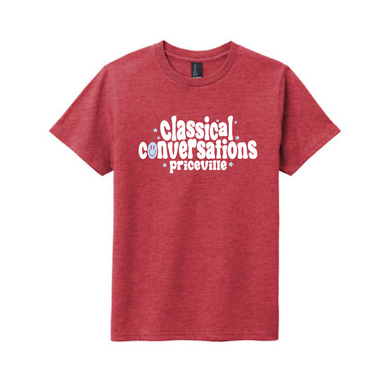 The Groovy Classical Conversations | Heathered Red Youth Tee