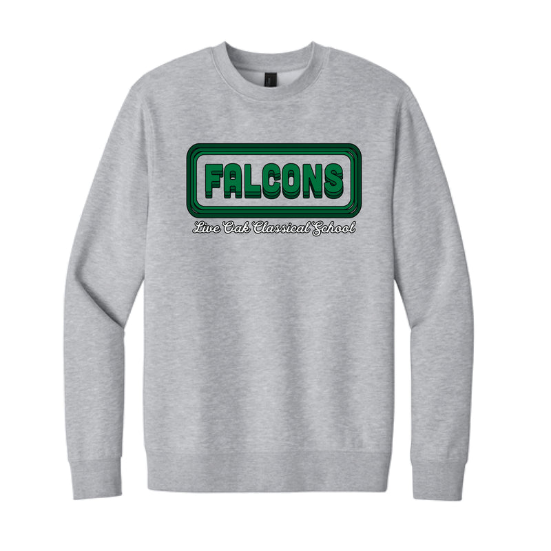 The Groovy Falcons | Adult Light Heather Grey Sweatshirt