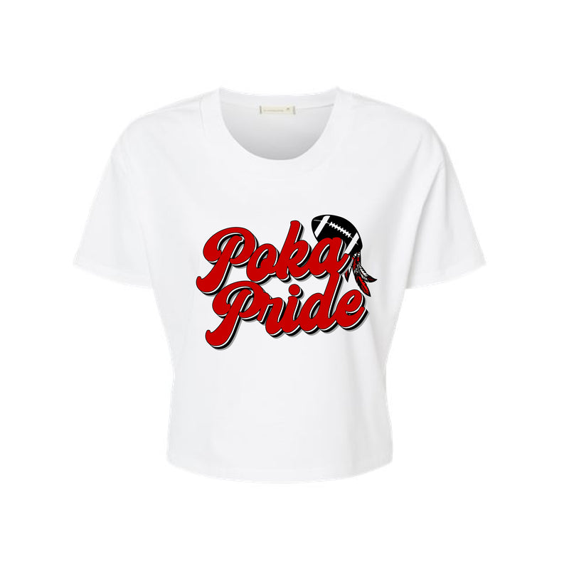 The Groovy Poka Pride | White Crop Tee