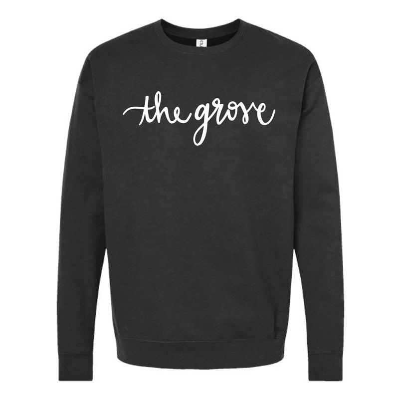 The Grove Script | Black Crewneck Sweatshirt