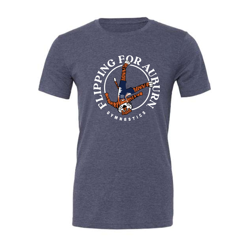 The Gymnastics Aubie | Adult Heather Navy Tee