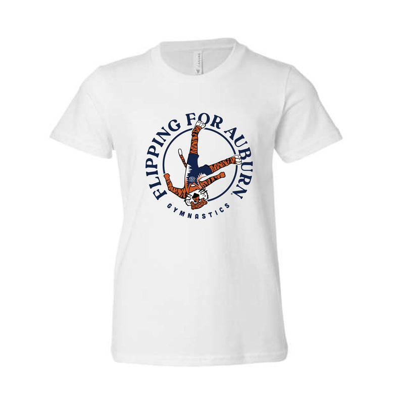 The Gymnastics Aubie | Youth White Tee