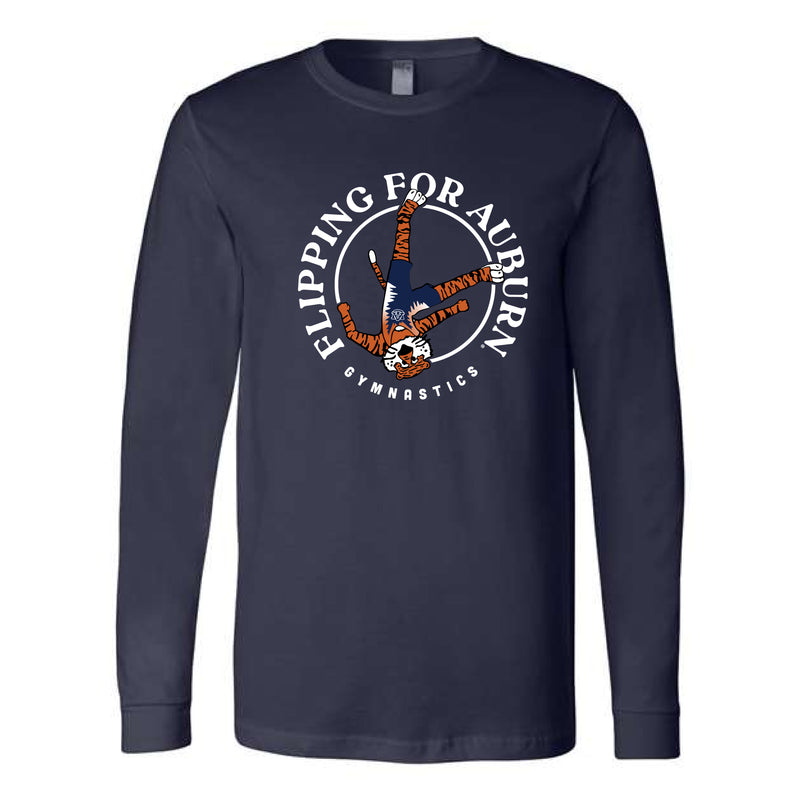 The Gymnastics Aubie | Adult Navy Long Sleeve