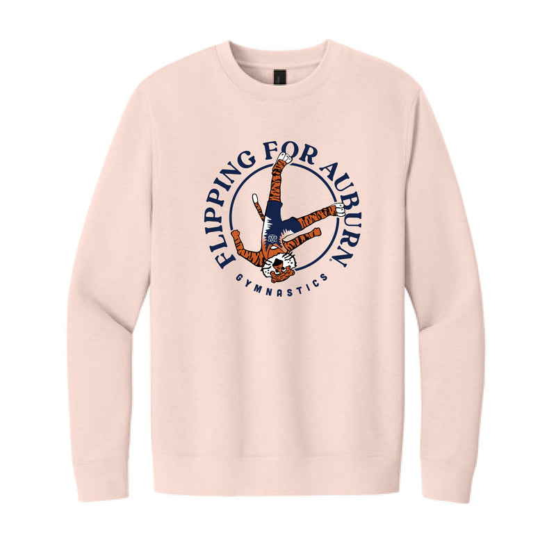 The Gymnastics Aubie | Adult Rosewater Pink Sweatshirt