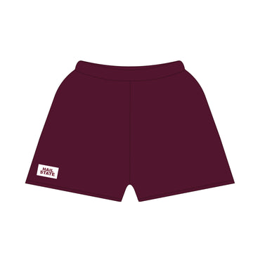 The Becca Shorts Hail State Woven Label | Youth Deep Maroon