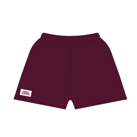The Becca Shorts Hail State Woven Label | Youth Deep Maroon