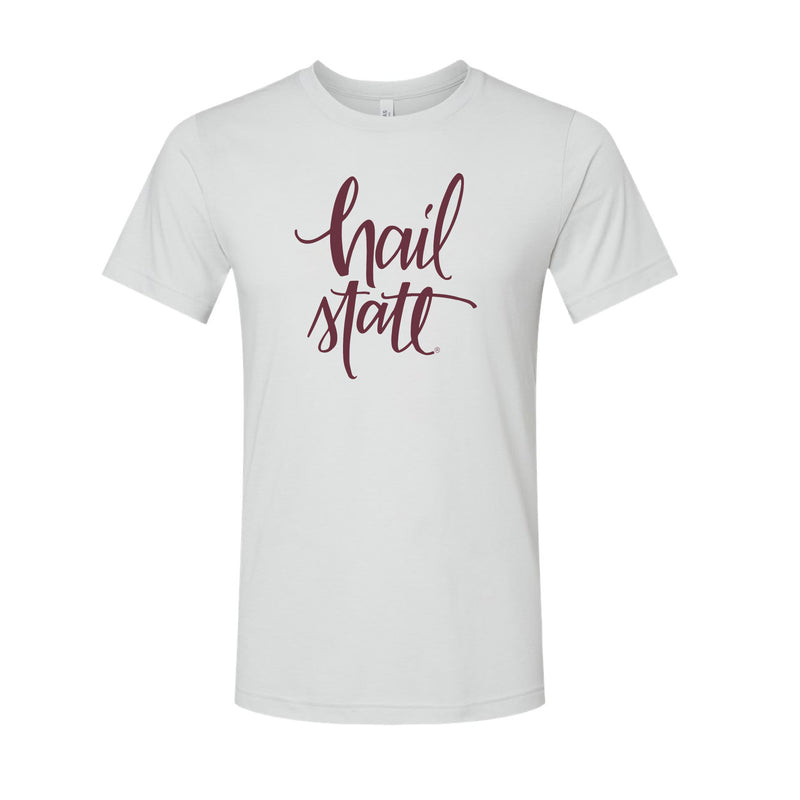 The Hail State Script | Heather Silver Tee