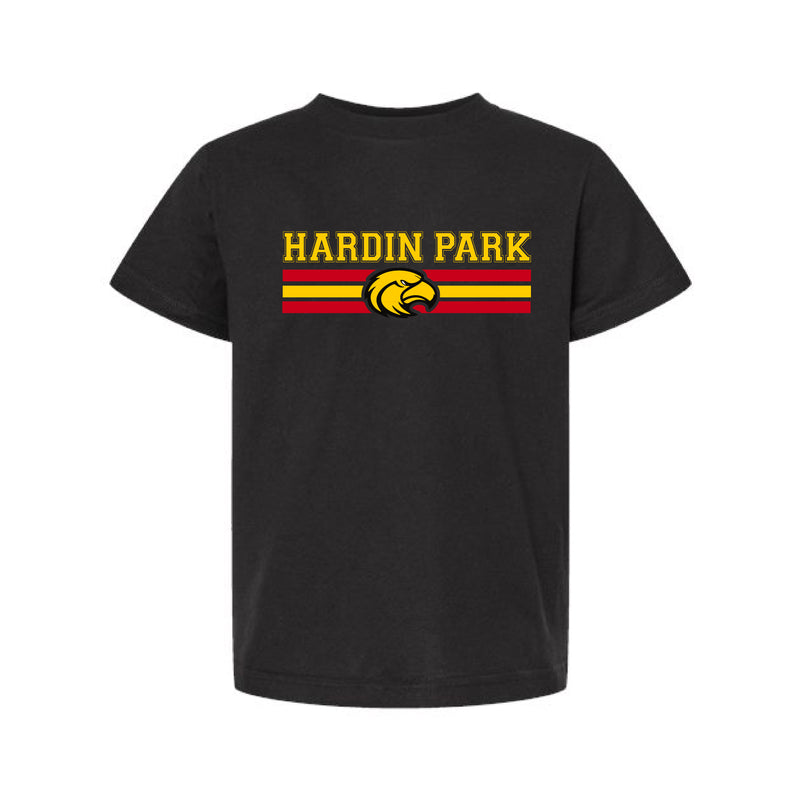 The Hardin Park Power Stripe | Youth Black Tee