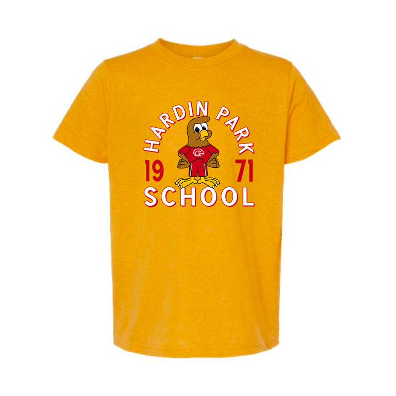 The Hardin Park School Mascot | Youth Heather Mellow Yellow Tee