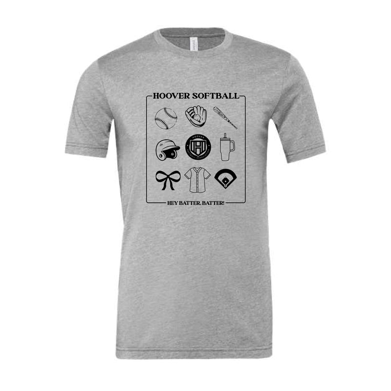 The Hoover Softball Icons | Athletic Heather Tee