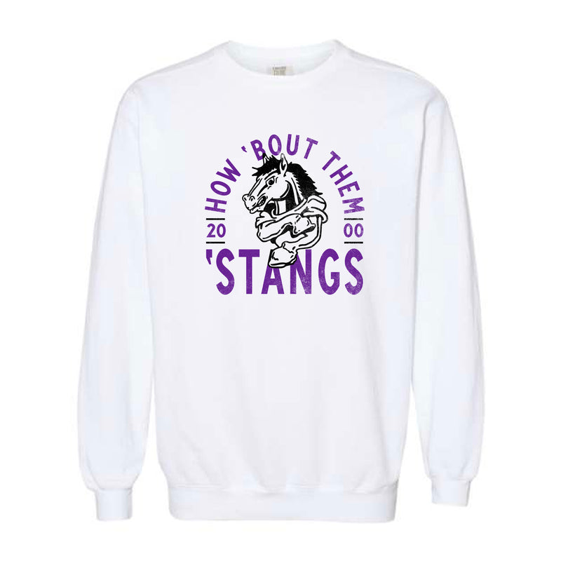 The How Bout Them Stangs | White Sweatshirt