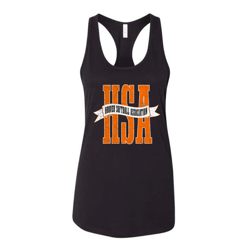 The HSA Banner | Black Racerback Tank