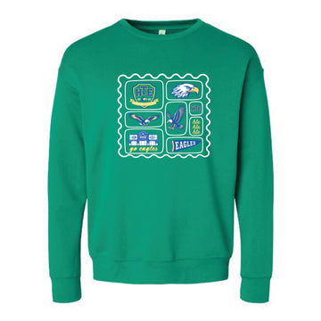 The HTE Wave | Adult Kelly Fleece Crewneck Sweatshirt