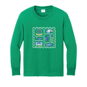 The HTE Wave | Youth Kelly Long Sleeve Tee