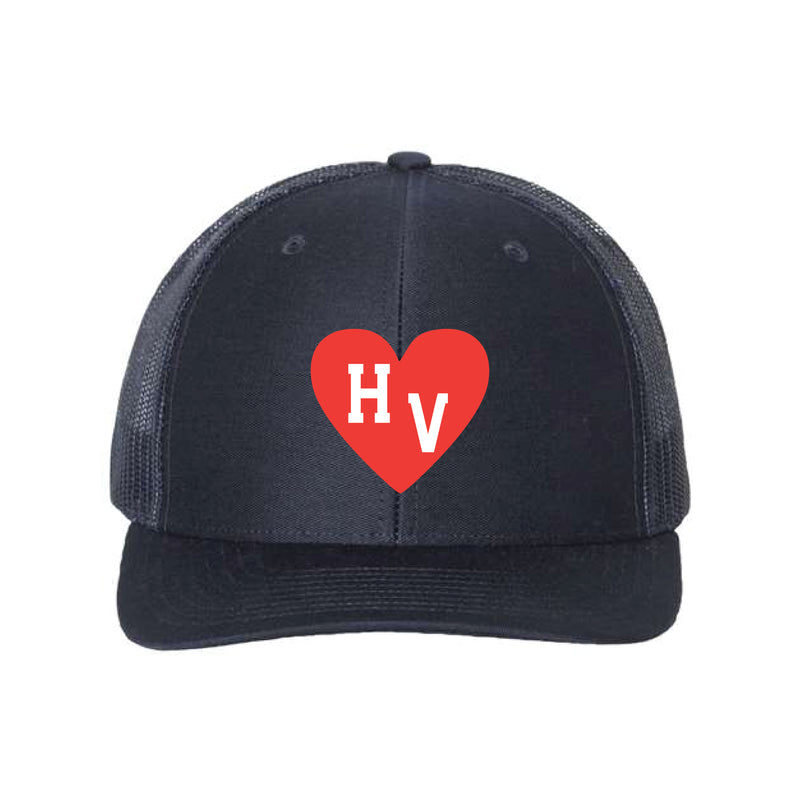 The HV Heart | Navy Trucker Cap
