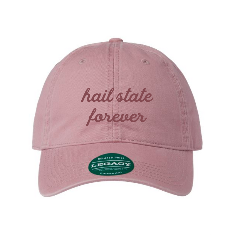 The Hail State Forever Embroidered | Dusty Rose Legacy Dad Hat