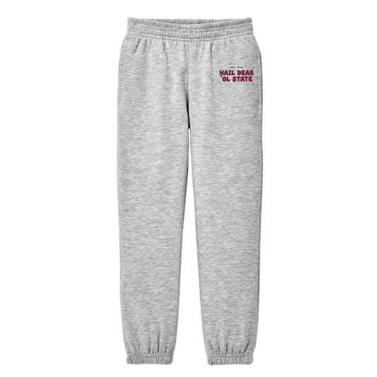 The Hail State Puff | Youth Light Heather Grey Sweatpants