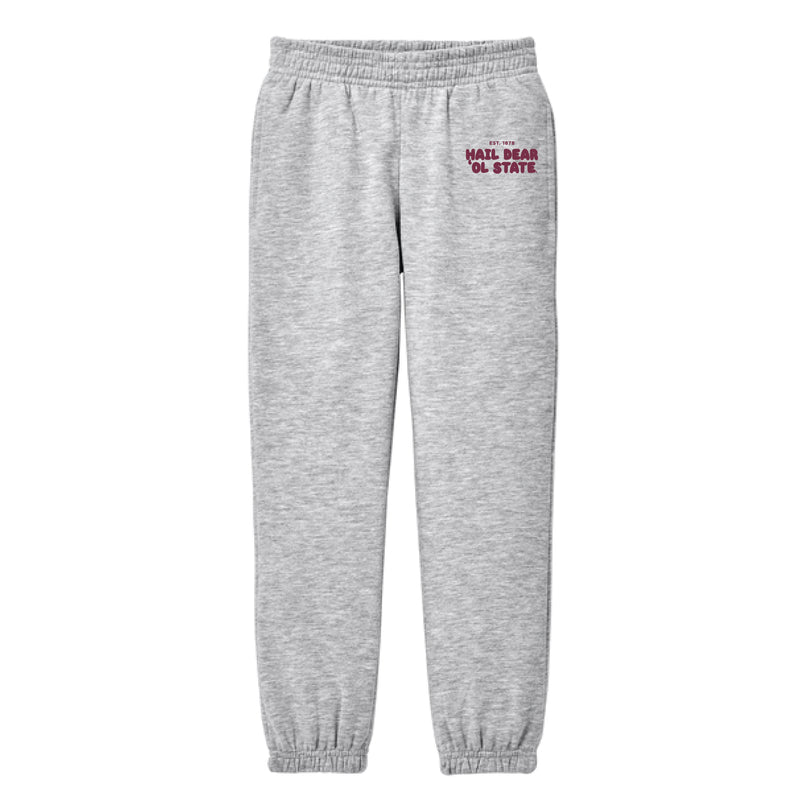 The Hail State Puff | Youth Light Heather Grey Sweatpants