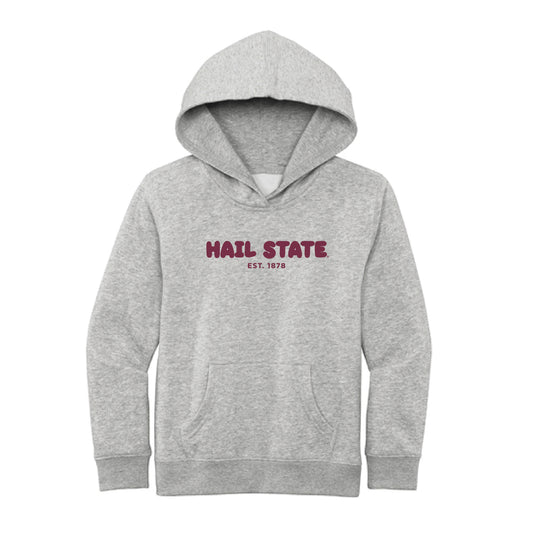 The Hail State Puff | Youth Light Heather Grey Sweatshirt
