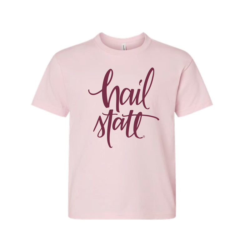 The Hail State Script | Youth Soft Pink Tee