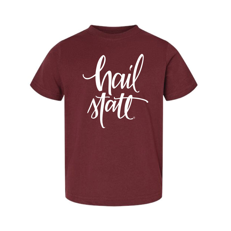 The Hail State Script | Toddler Maroon Tee