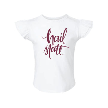 The Hail State Script | Toddler White Tee