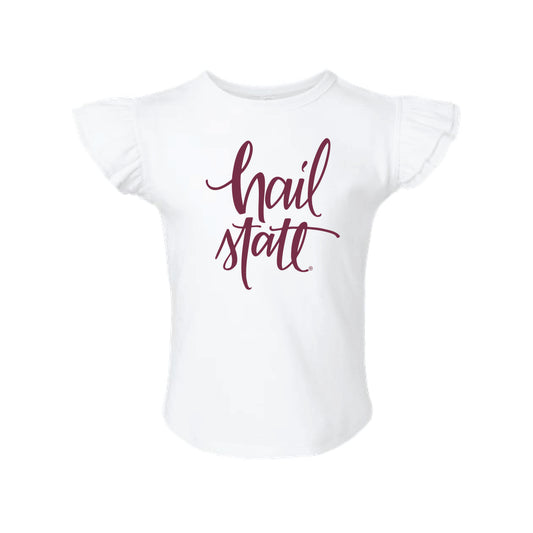 The Hail State Script | Toddler White Tee