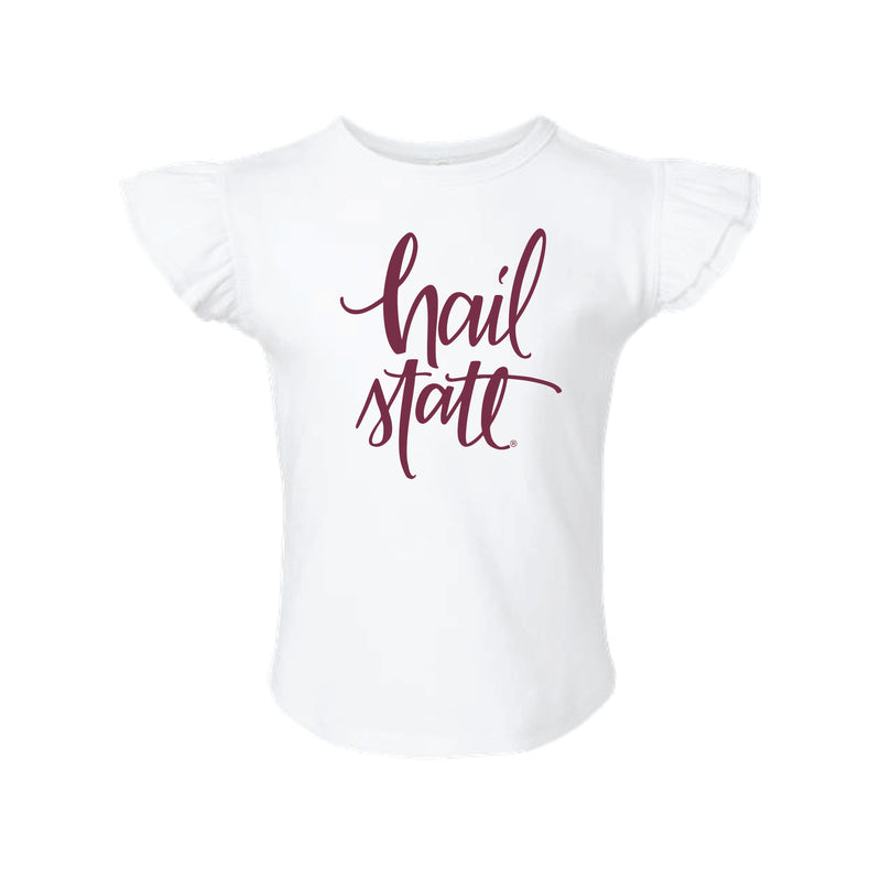 The Hail State Script | Toddler White Tee