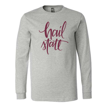 The Hail State Script | Athletic Heather Long Sleeve