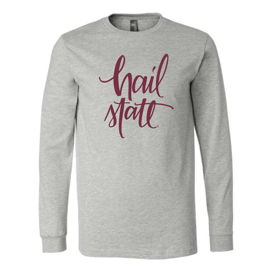 The Hail State Script | Athletic Heather Long Sleeve