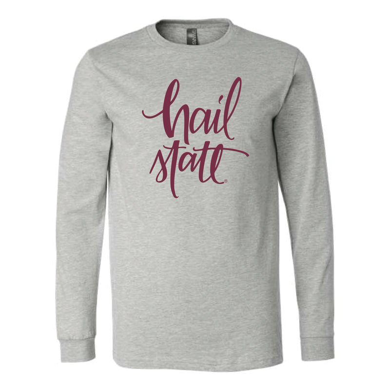The Hail State Script | Athletic Heather Long Sleeve
