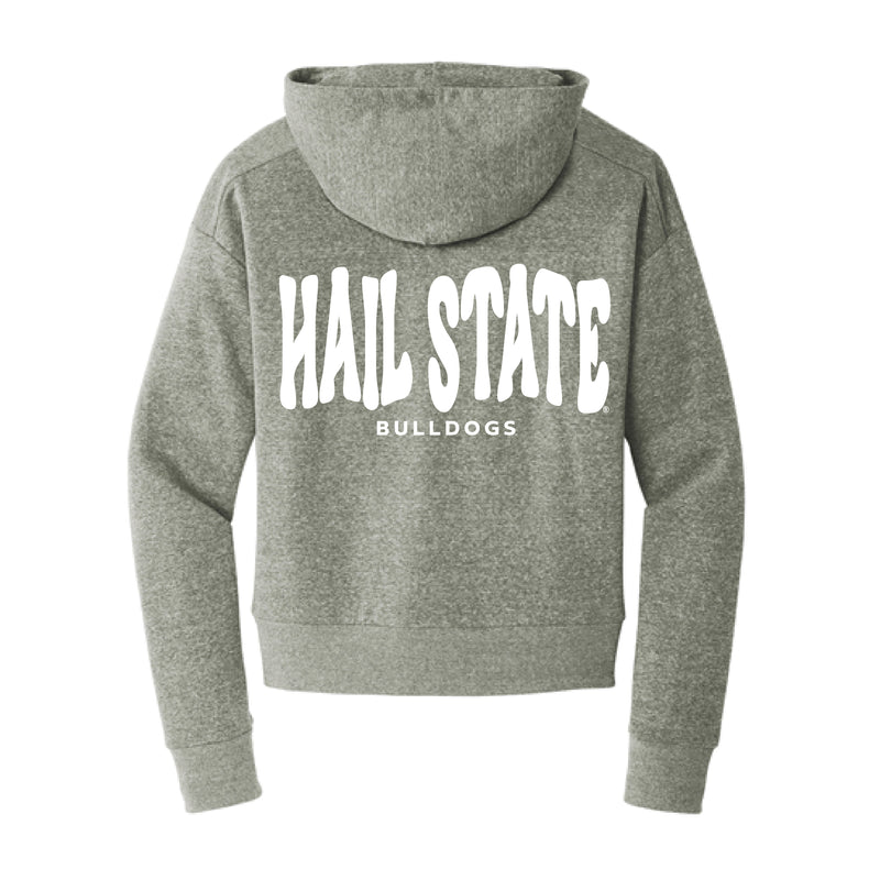 The Hail State Wavy | Grey Frost 1/2 Zip Hoodie