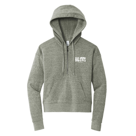 The Hail State Wavy | Grey Frost 1/2 Zip Hoodie