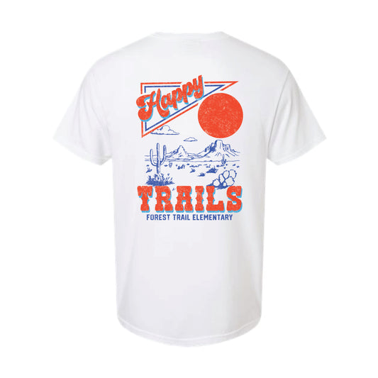 The Happy Trails | Adult White Tee